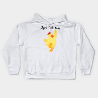 Dancing Chick in your Farm - Happy April Fool's Day Kids Hoodie